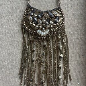 Elegant light Gold Statement Necklace